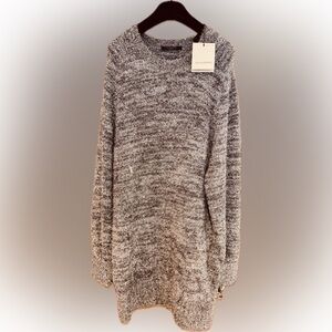 All Saints Textured Gray Sweater Dress